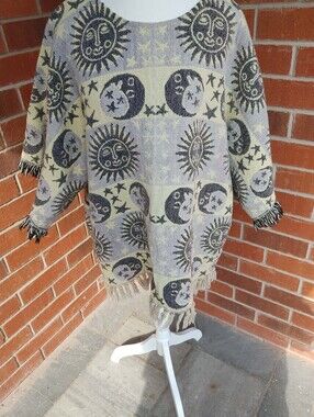 Sun And Moon  Celestial Tapestry poncho